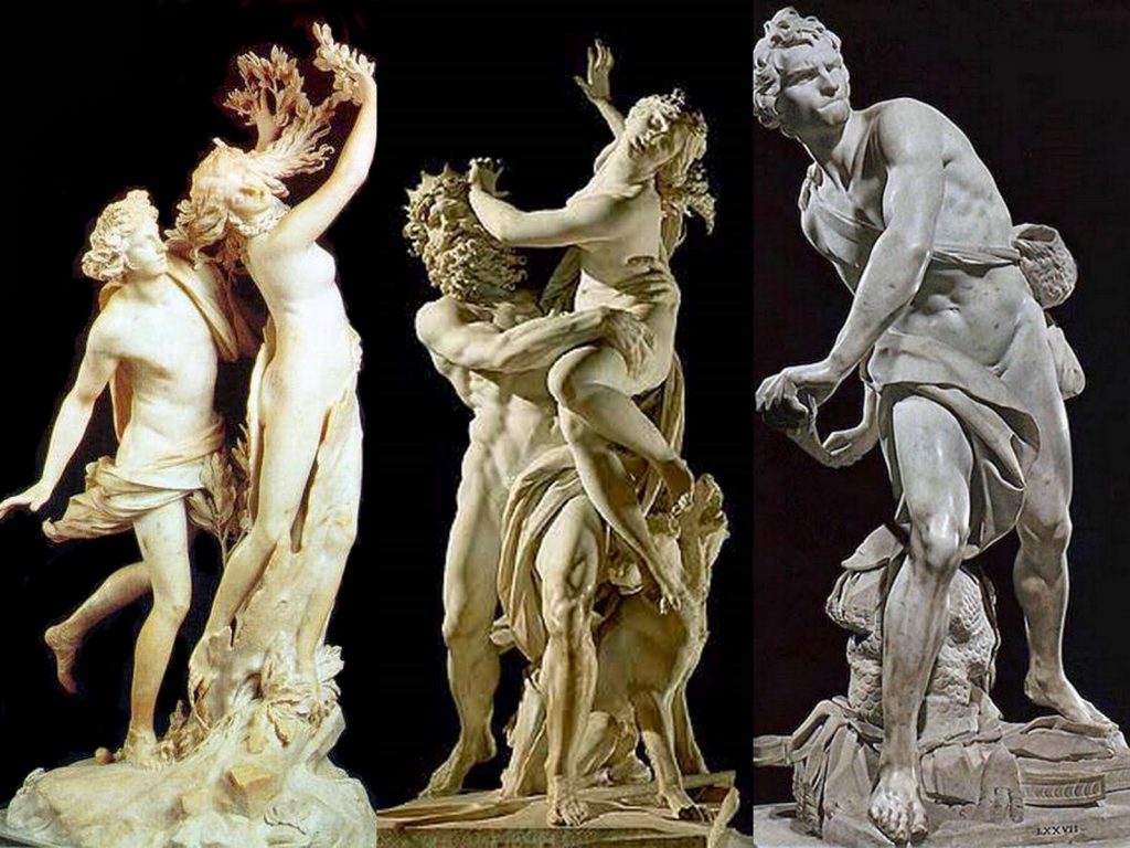 Proserpina’nın kaçırılışı, (1621–22), Apollo ve Daphne (1622–25) ve David (1623-24) - Bernini - Borghese Sarayı